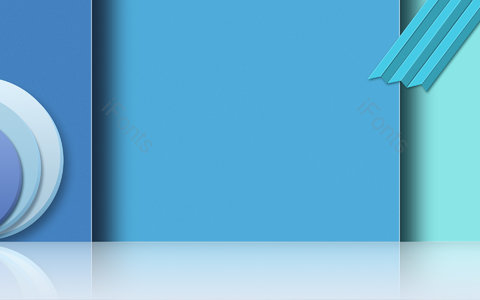 蓝色 青色 空间 墙壁 几何图形 图形背景 背景 折纸