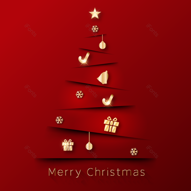 红色图片,高端大气元素,圣诞节PNG,圣诞树免抠素材