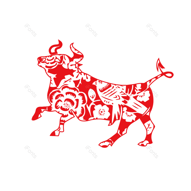 春节图片,剪纸元素,动物PNG,免抠素材