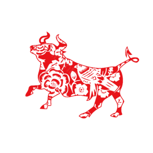 剪纸 春节 牛 动物 牛年