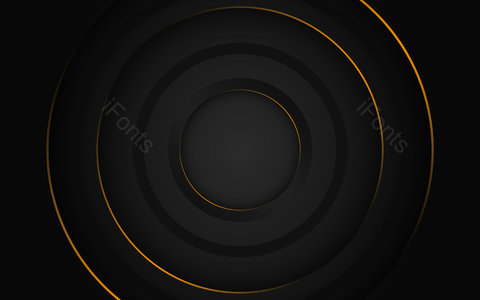 酷黑 圆环 立体 几何 扁平 PPT背景 展板背景 几何背景