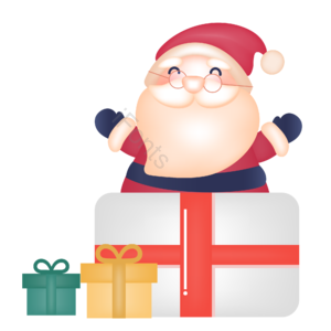 圣诞节 圣诞老人 卡通 手绘 礼物