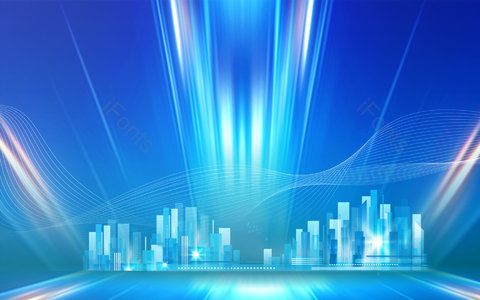 蓝色 酷炫 时尚 科技背景 房地产背景 年会背景 PPT背景 展板背景