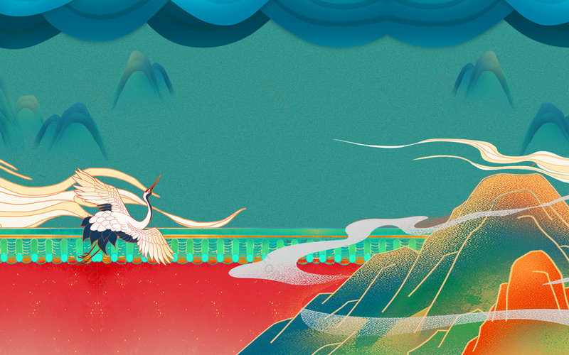 中国风复古山峦云国潮通用大气质感背景,插画/手绘图，插画/手绘图库，插画/手绘图下载,插画/手绘