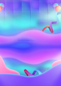 彩带 电商背景 促销背景 蓝色渐变 紫色渐变 气球 纹理背景 618