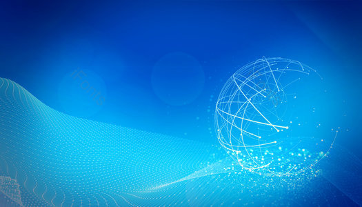 科技线条 科技球体 星光点 蓝色渐变 蓝色科技 科技企业  签到墙背景