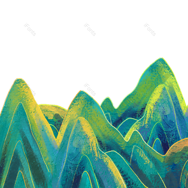 绿色图片,山脉元素,PNG,免抠素材