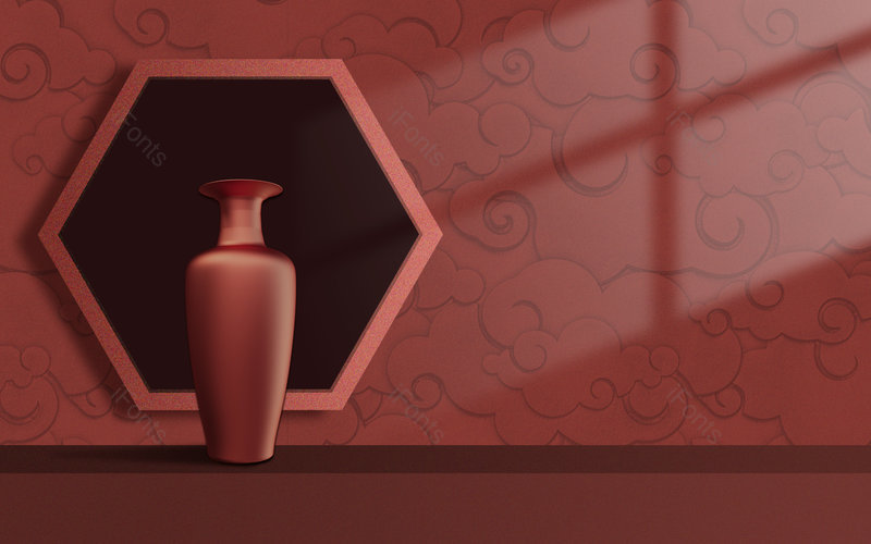 简约大气质感复古中国风饰品展示背景,插画/手绘图，插画/手绘图库，插画/手绘图下载,插画/手绘