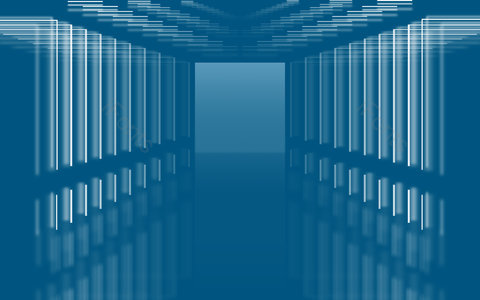 科技 光束 线条 空间 蓝色 背景 发光线条 室内空间