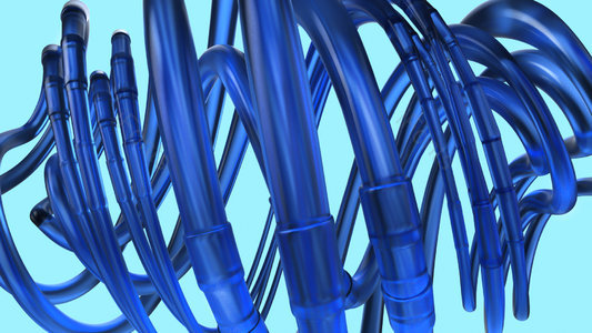 创意空间 三维 立体 蓝色 c4D 立体背景