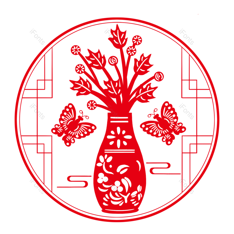 窗花图片,剪纸元素,喜庆PNG,过年免抠素材