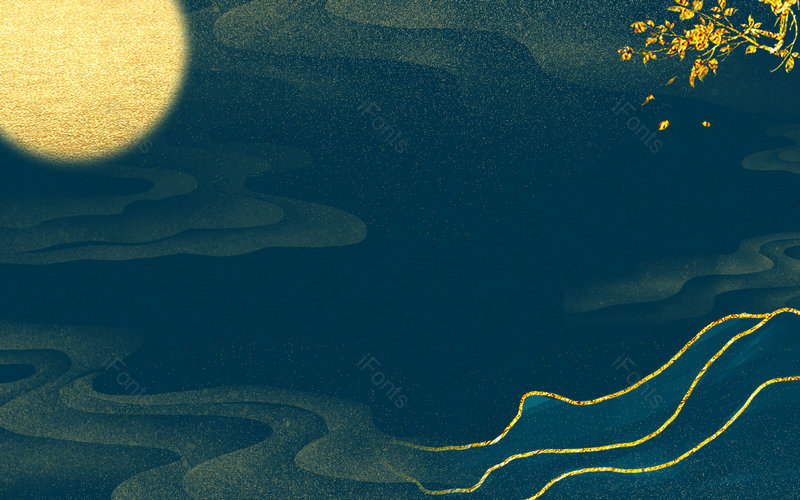 中国风山峦鎏金云雾缠绕大气背景,插画/手绘图，插画/手绘图库，插画/手绘图下载,插画/手绘