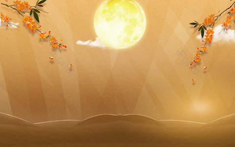 金色 纹理 中国风 节日场景 喜庆 树叶 灯笼 孔明灯