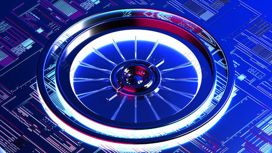 蓝色 科技 科技感 空间 三维 酷炫 C4D 机械