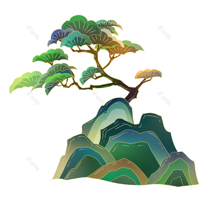 中国风图片,松树元素,古风PNG,免抠素材