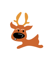 鹿 圣诞节 卡通 手绘 麋鹿