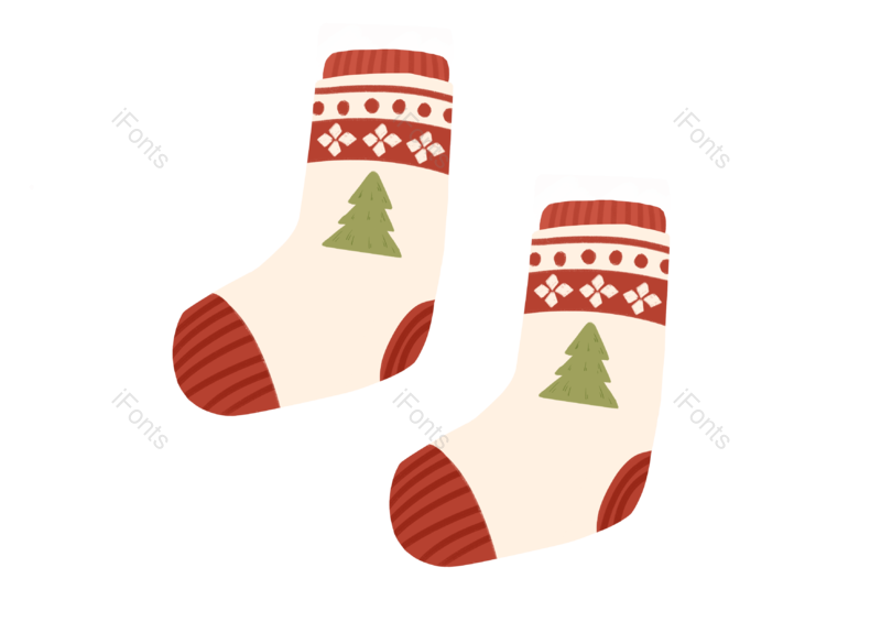 节日图片,素材元素,圣诞袜子PNG,圣诞免抠素材