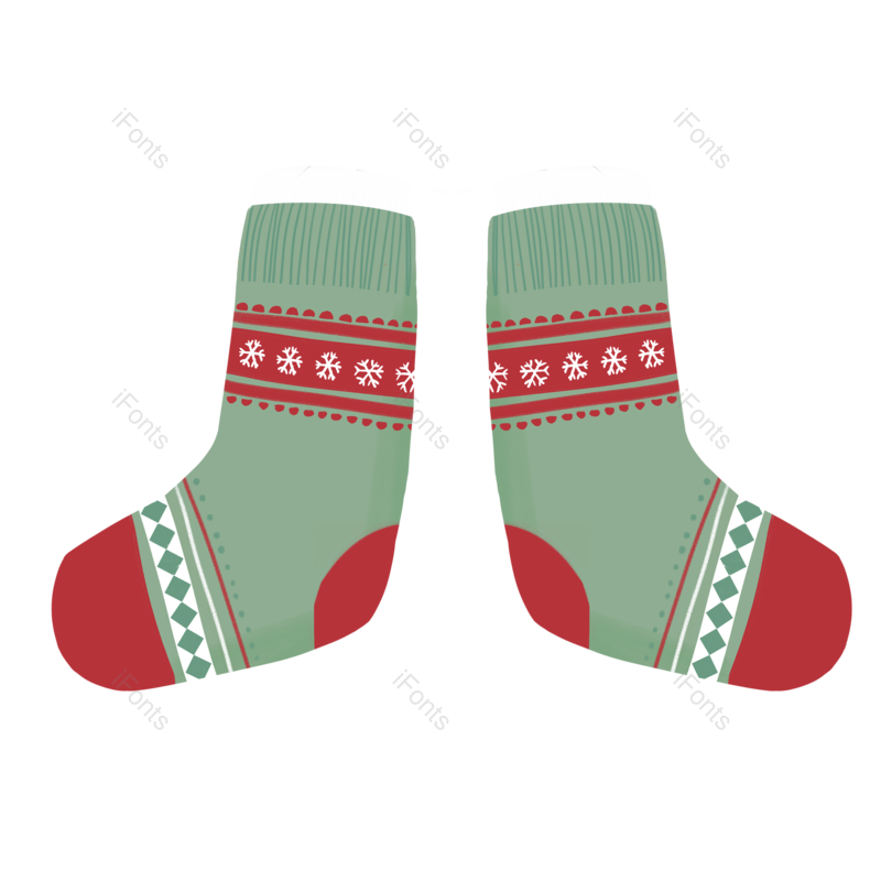 节日图片,圣诞袜元素,袜子PNG,圣诞节免抠素材