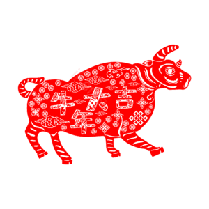 牛 春节 剪纸 牛年