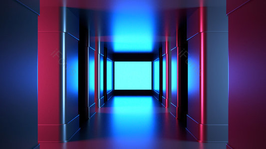 蓝色 空间 科技 光效 背景图 紫色 三维 立体