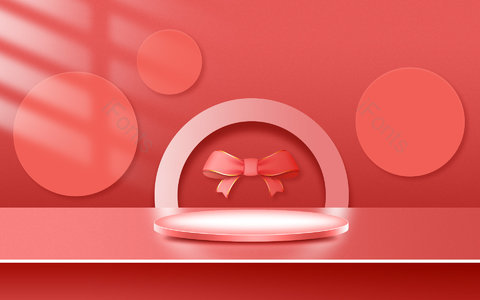 简约 大气 粉色 产品展示 舞台背景 520 情人节 浪漫