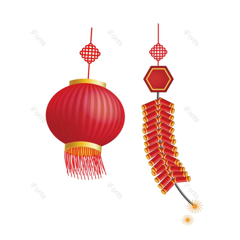 春节图片,鞭炮元素,过年PNG,元宵节免抠素材