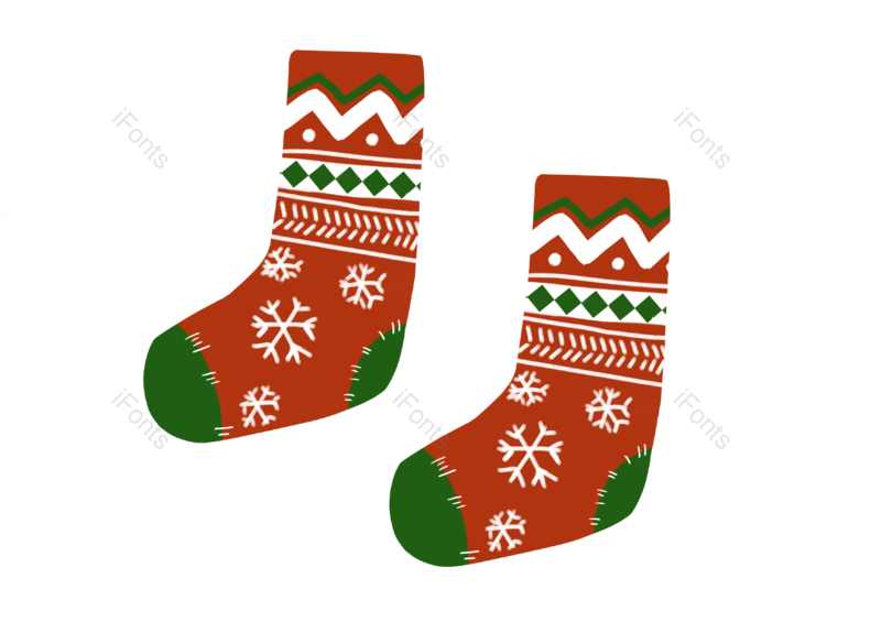 节日图片,圣诞袜元素,素材PNG,袜子免抠素材