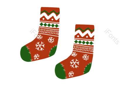 圣诞节 袜子 圣诞袜 节日 红色 过节 素材