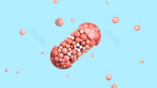 艾滋病 药丸 空间感 C4D 建模 海报背景