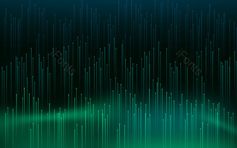 绿色 蓝色 科技 光线 光效 发光 极光 深色