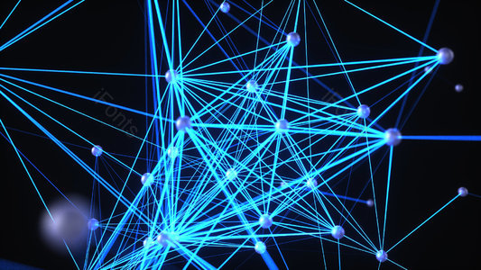 蓝色 科技 科技感 立体 连线 线条 背景图