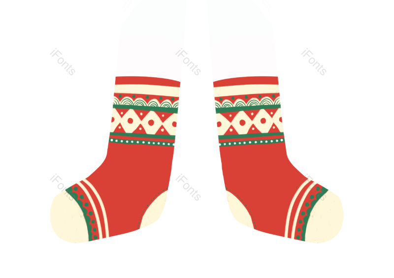 节日图片,圣诞袜子元素,红色PNG,圣诞节免抠素材