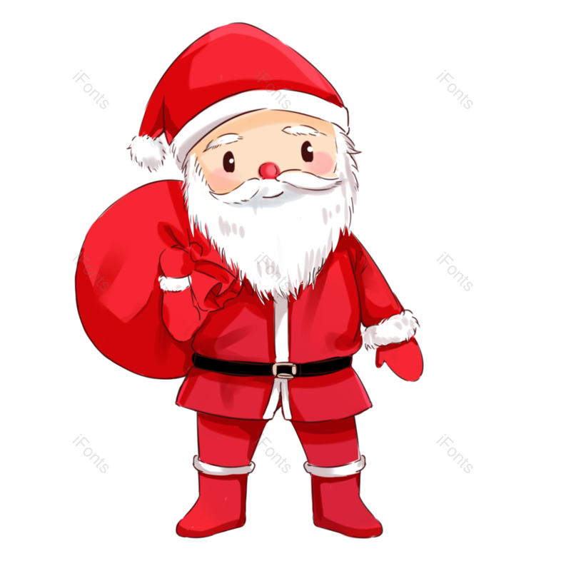 圣诞老人图片,装饰元素元素,圣诞节PNG,卡通手绘免抠素材