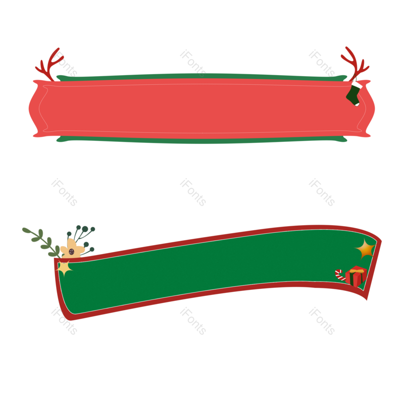 对话框图片,卡通边框元素,圣诞节PNG,免抠素材