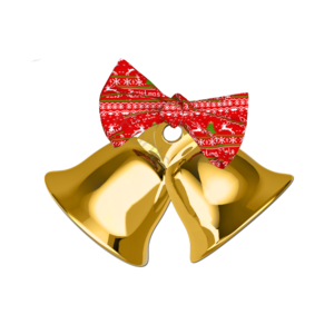 圣诞节 铃铛 金色 蝴蝶结 金色铃铛