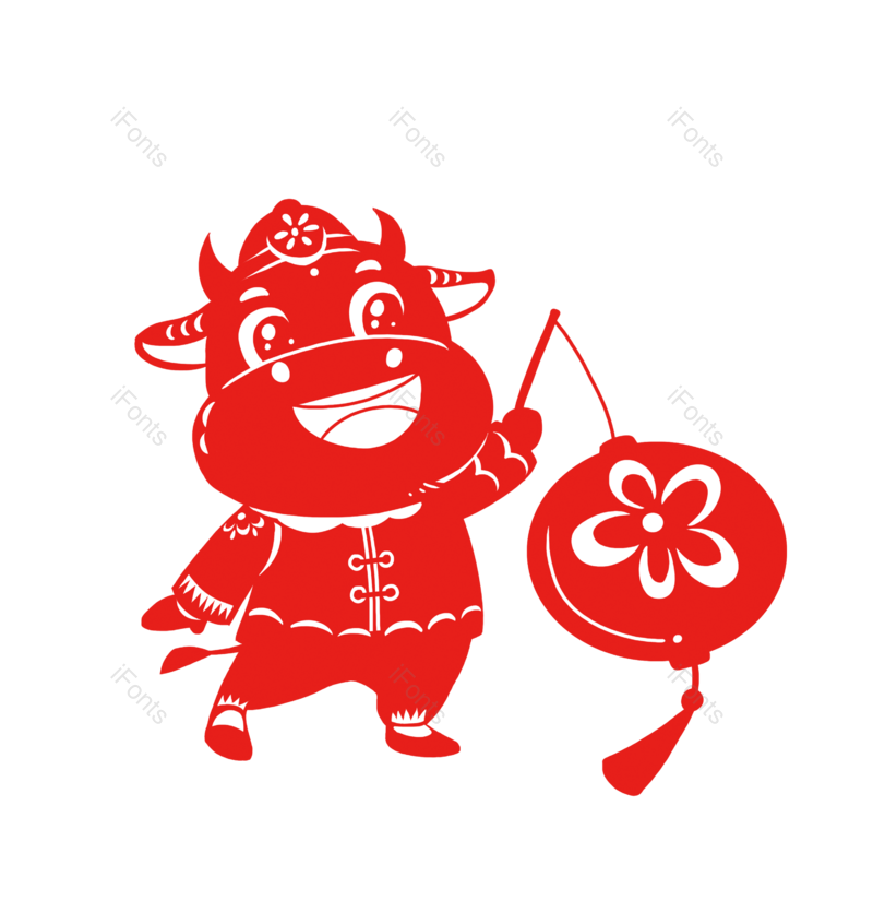 卡通图片,春节元素,剪纸PNG,过年免抠素材