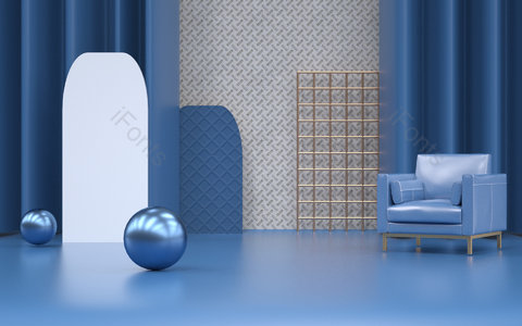 C4D 立体 空间 创意 家居 简约 时尚 C4D背景