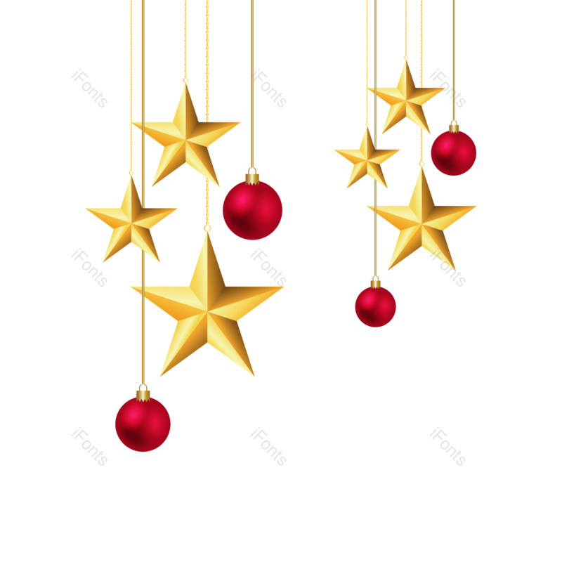 装饰图片,星星元素,圣诞装饰PNG,圣诞节免抠素材