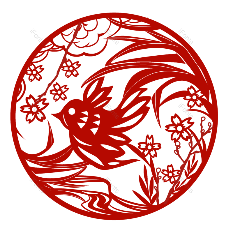 窗花图片,剪纸元素,新年PNG,免抠素材