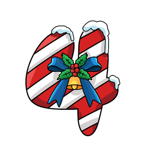 圣诞 节日 数字 变形 字体