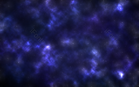 渐变 蓝紫色 星云 星星 PPT背景图