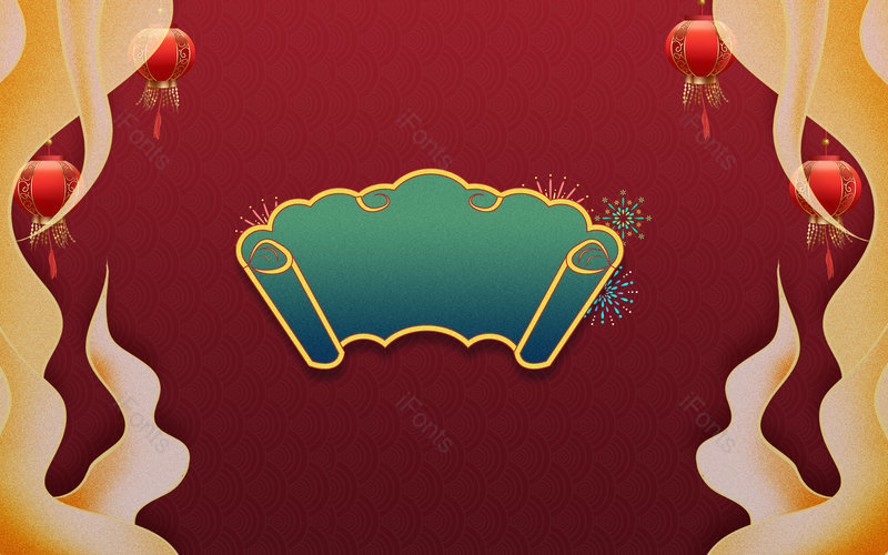 中国红祥云复古大气古风国潮通用背景,插画/手绘图，插画/手绘图库，插画/手绘图下载,插画/手绘