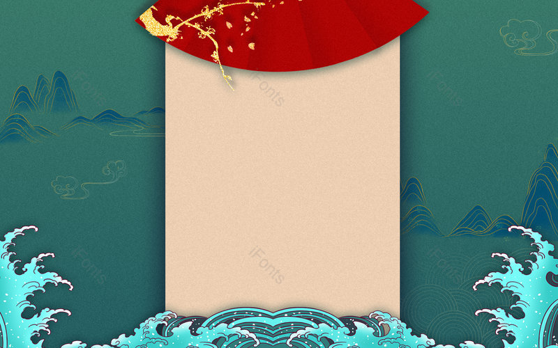 绿色中国风复古大气古风国潮通用背景,插画/手绘图，插画/手绘图库，插画/手绘图下载,插画/手绘