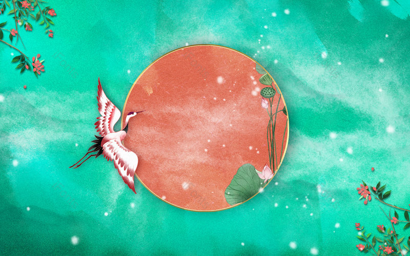 绿色中国风传统节日节气促销通用背景,插画/手绘图，插画/手绘图库，插画/手绘图下载,插画/手绘