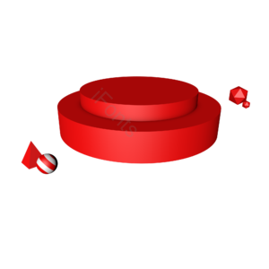 C4D 立体舞台 红色舞台 双十二 1212 电商