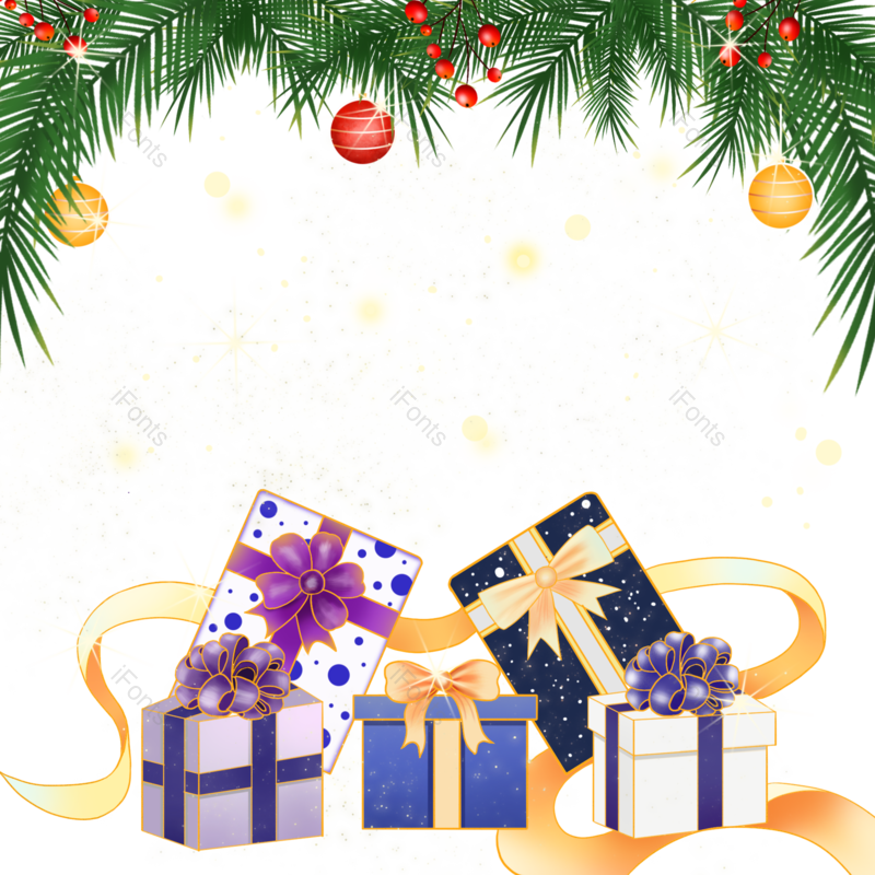 礼盒图片,挂件元素,礼物PNG,手绘免抠素材