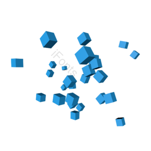散落 方块 点缀 装饰元素 电商  618 购物节