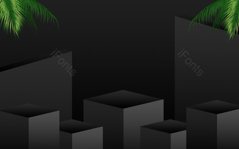 立体 空间 创意 黑色 背景