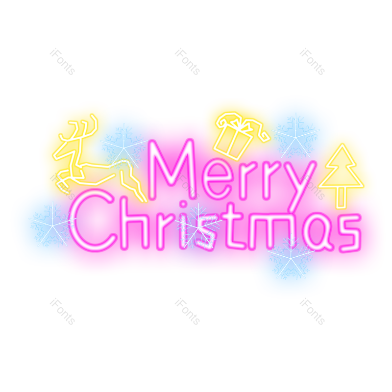 彩色图片,字体元素,艺术PNG,发光免抠素材