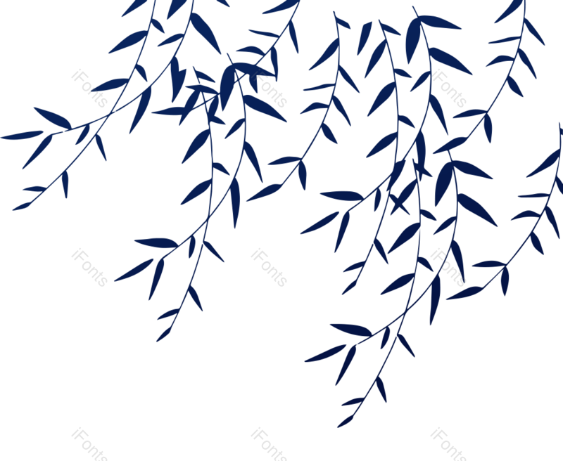 传统图片,树叶元素,山水PNG,免抠素材